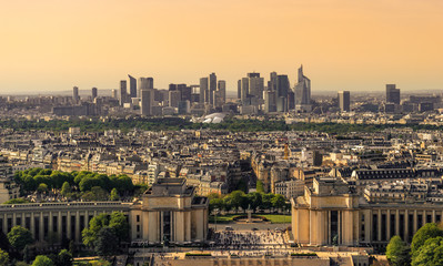 Fototapeta na wymiar Paris, France seen from the Eiffel Tower