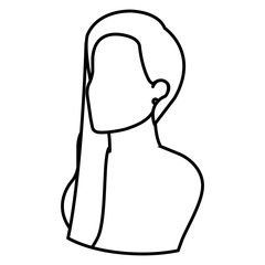 beautiful and young woman shirtless character vector illustration design