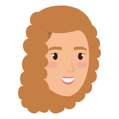 beautiful woman head avatar character vector illustration design