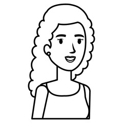 beautiful woman avatar character vector illustration design