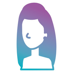 beautiful and young woman shirtless character vector illustration design