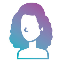 beautiful and young woman shirtless character vector illustration design