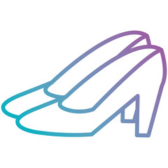 female heel shoes icon vector illustration design