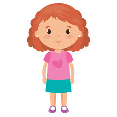 little girl daughter character vector illustration design