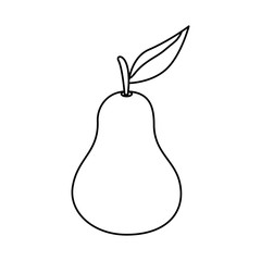 fresh pear fruit icon vector illustration design