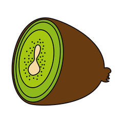 fresh kiwi fruit icon vector illustration design