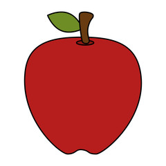 fresh apple fruit icon vector illustration design