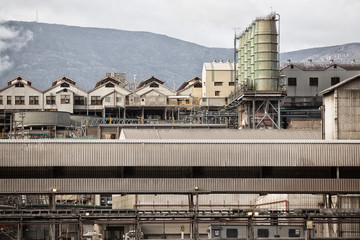 Fototapeta na wymiar Zinc processing factory Hobart