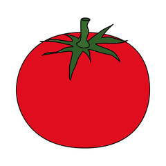 fresh tomatoe vegetarian food vector illustration design