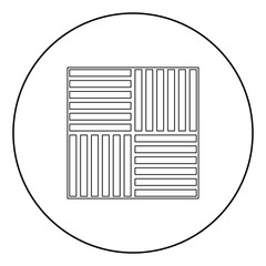 Laminate flooring  icon black color in circle