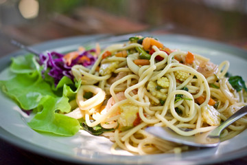 spaghetti meal food 