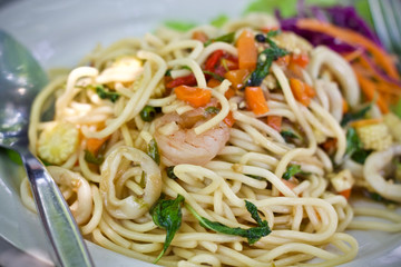 Spaghetti pasta meal food