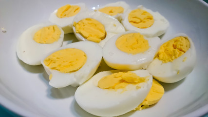 Boiled chicken egg