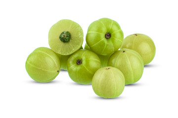 Indian gooseberry isolated on white background
