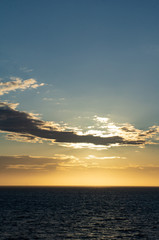 バルト海で見た夕日