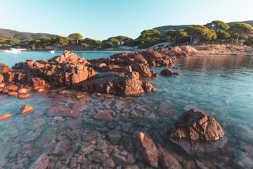 Palombaggia beach in Corsica, France