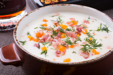 Russian fish cream soup