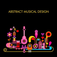 Behangcirkel Abstract Musical Design ©  danjazzia