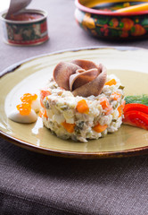 Traditional russian salad
