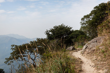Fototapeta na wymiar Lantau Island. Hong Kong. China. The path to the peak