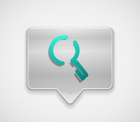 Search magnifyier web button, magnify icon. Modern magnifying glass sign, web site design or mobile app
