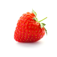 Delicious ripe strawberry on white background
