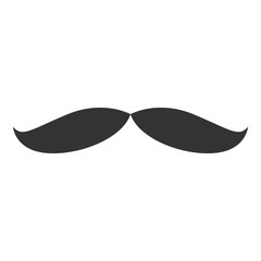 Retro mustache silhouette. Vector icon.