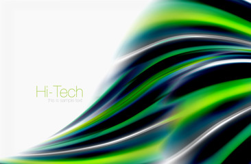 Rainbow color waves, vector blurred abstract background