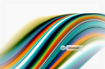 Rainbow color waves, vector blurred abstract background