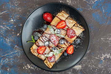 Stack of crepes © chrispleskach