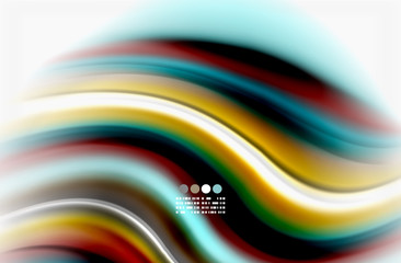 Rainbow color waves, vector blurred abstract background