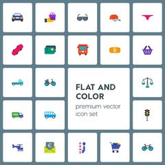 Modern Simple Set of transports, clothes, money, shopping Vector flat Icons. Contains such Icons as  sport,  automobile, transportation, gift and more on grey background. Fully Editable. Pixel Perfect