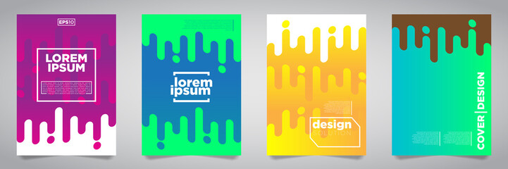 Colorful Futuristic Minimalist Covers Design. EPS10 Vector Illustration.