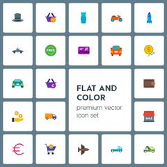 Modern Simple Set of transports, clothes, money, shopping Vector flat Icons. Contains such Icons as air,  vehicle, shop,  dress,  car,  speed and more on grey background. Fully Editable. Pixel Perfect