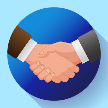 Business handshake icon, contract icon agreement icon for app or website
