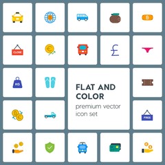 Modern Simple Set of transports, clothes, money, shopping Vector flat Icons. Contains such Icons as  currency,  label, internet,  cargo, home and more on grey background. Fully Editable. Pixel Perfect