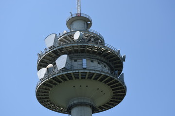 Funkturm, Richtfunk, Richtfunkturm, Spiegel, Antenne, Schüssel, Mast, Ansfelden, Richtfunkstrecke,...