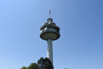 Funkturm, Richtfunk, Richtfunkturm, Spiegel, Antenne, Schüssel, Mast, Ansfelden, Richtfunkstrecke,...