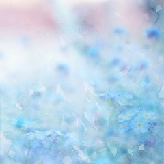 Watercolor floral nature background