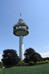 Funkturm, Richtfunk, Richtfunkturm, Spiegel, Antenne, Schüssel, Mast, Ansfelden, Richtfunkstrecke,...