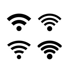 Wifi signal vector icon set