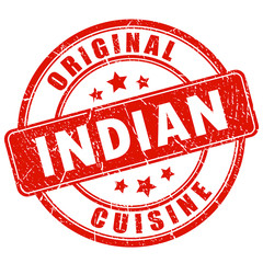 Indian cuisine vector stamp