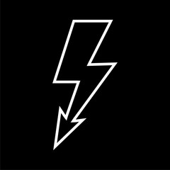 Lightning bolt icon on dark background