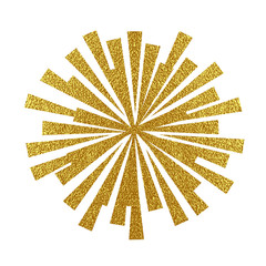 Explosion vector illustration. Rays element. Sunburst, starburst shape on white. Radial lines. Abstract circular geometric shape. Sun ray or star burst light element.
