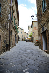 Obraz na płótnie Canvas Medieval Street in Suvereto, Tuscany, Italy