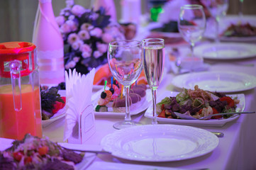 banquet in a restaurant
