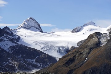 wunderschöne Gletscherlandschaft in den Alpen
