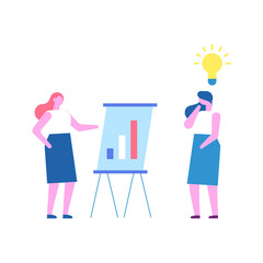 Business lady. Flat vector illustration isolated on white.	