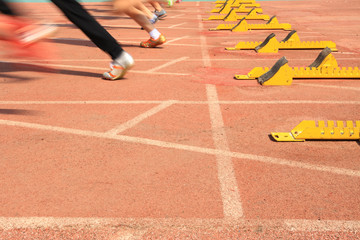 Sports meeting, the athlete sprint start