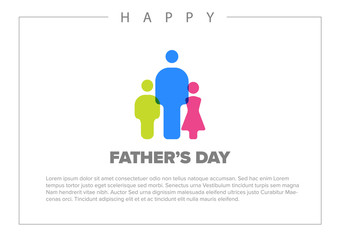 Happy Father's day card template